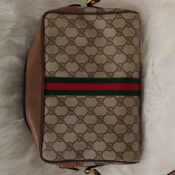 Authentic Vintage Gucci GG Monogram Supreme Sherry Web Ophidia Crossbody Bag - Picture 4 of 11